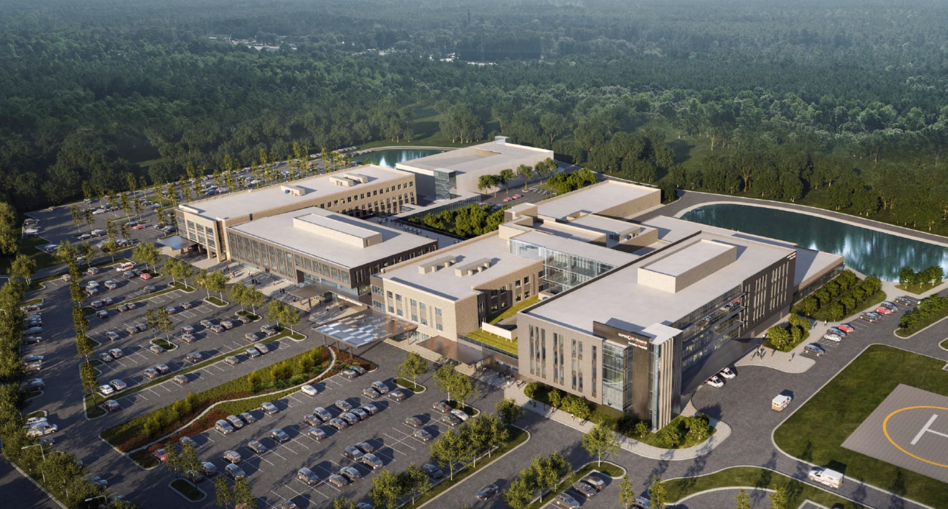 Roper St. Francis Berkeley Hospital expansion aerial view